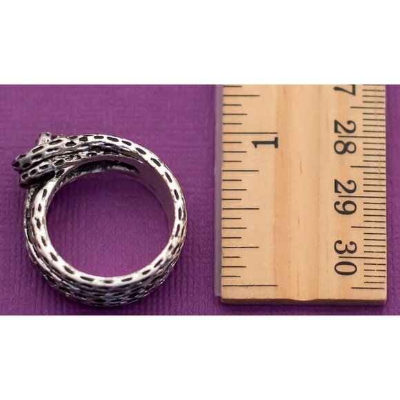 Vintage Boho Silver Tone Ring by PD Size 9 1/2 - Q18 - Picture 3 of 3